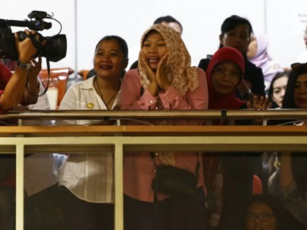 Kompleks Parlemen, Senayan, Jakarta, Rabu (24/7/2019). DPR menyetujui surat pertimbangan Presiden Joko Widodo tentang pemberian amnesti untuk Baiq Nuril. ANTARA FOTO/Rivan Awal Lingga.