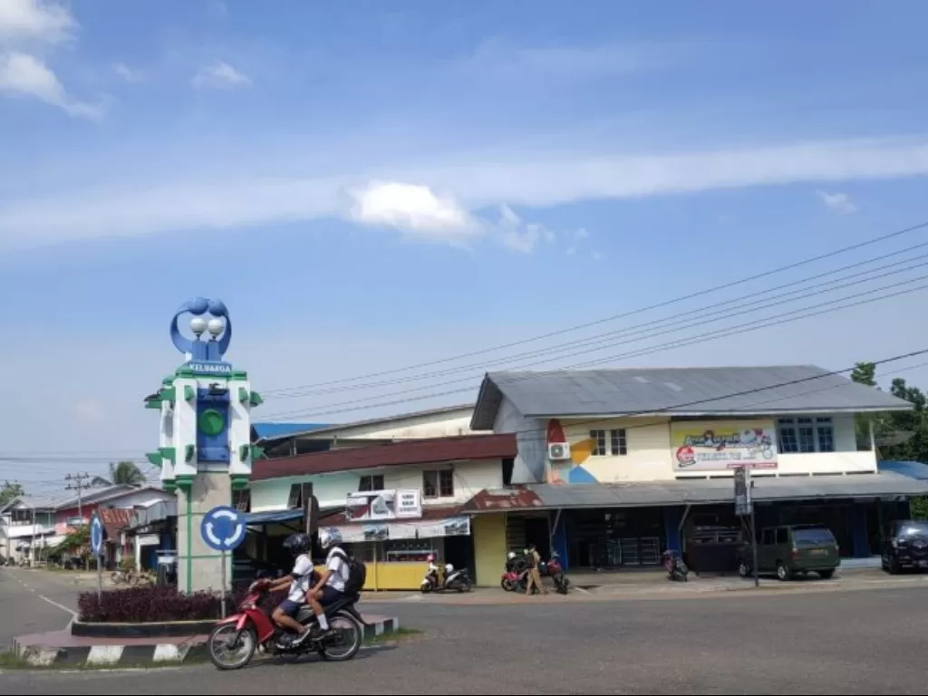 Sejumlah rumah warga di Kabupaten Kapuas Hulu, Kalimantan Barat, belum terpasang bendera merah putih (Antara/Timotius)