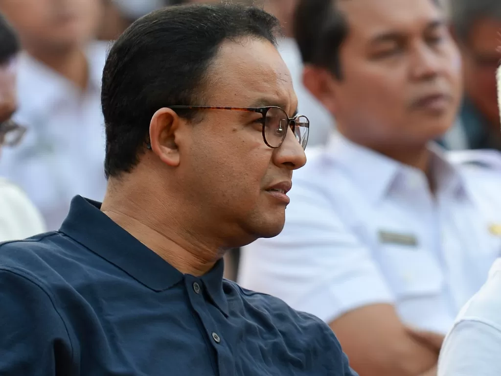 Gubernur DKI Jakarta Anies Baswedan belum mendapatkan pengganti Sandiaga Uno. (ANTARA FOTO/Nova Wahyudi)