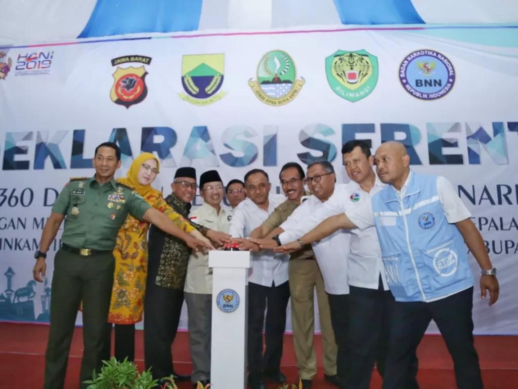 Deklarasi Desa Bersinar Di Kabupaten Cianjur. (Humas BNN)