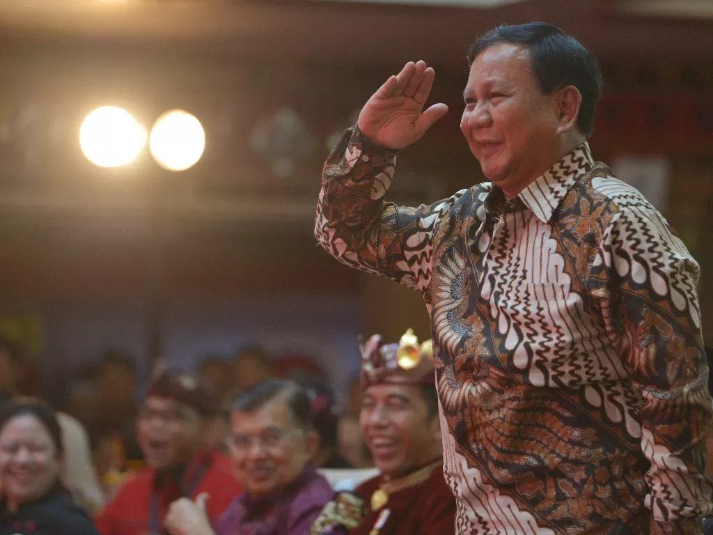 Ketua Umum Partai Gerindra, Prabowo Subianto. (ANTARA FOTO/Nyoman Budhiana)