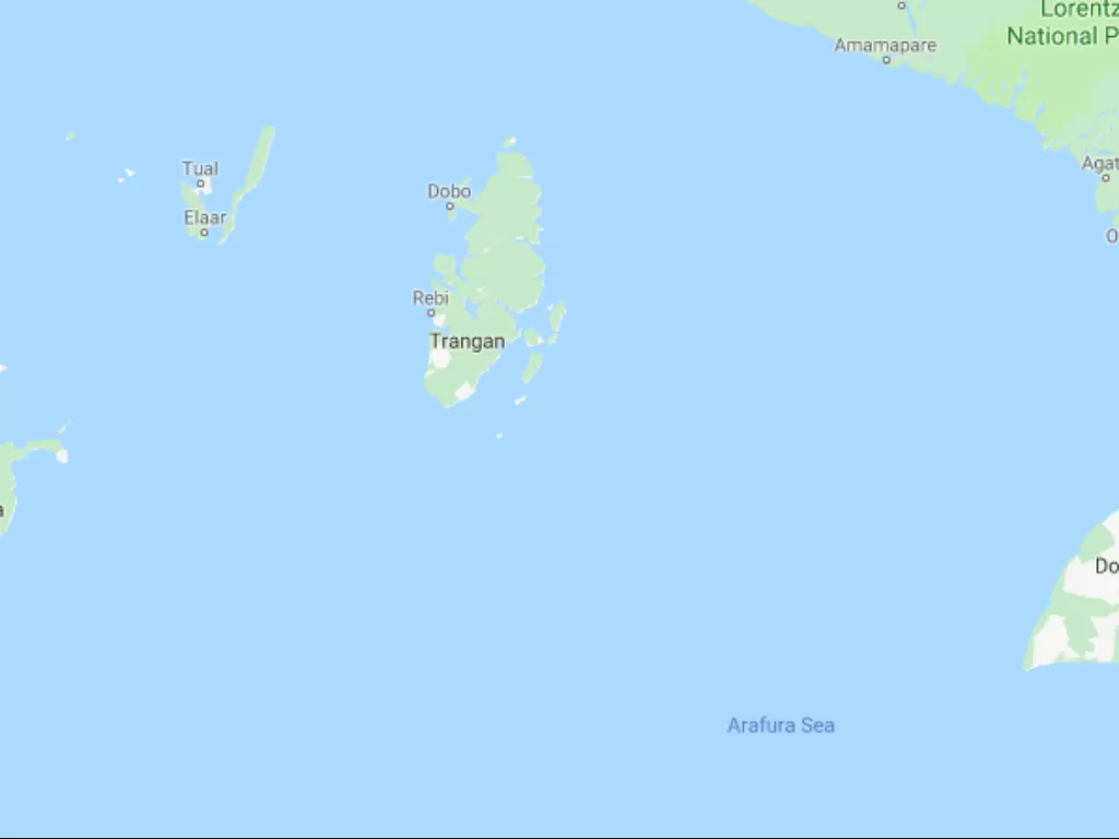 Laut Aru/googlemap