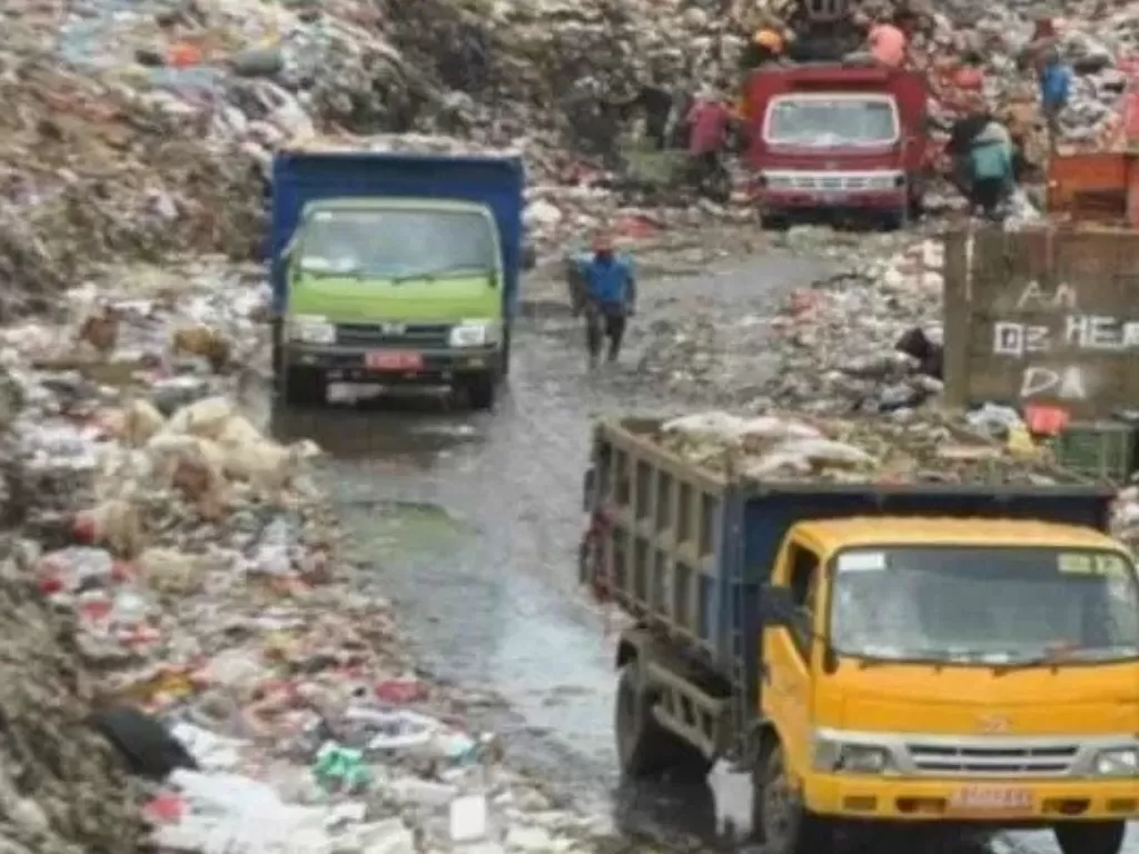 Tempat Pembuangan Akhir (TPA) sampah Burangkeng yang terletak di Kecamatan Setu. (Antara/Pradita Kurniawan Syah)