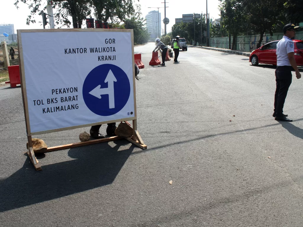 Ilustrasi pengalihan arus lalu lintas untuk Festival Muharram Jakarta (AntaraRisky Andrianto).