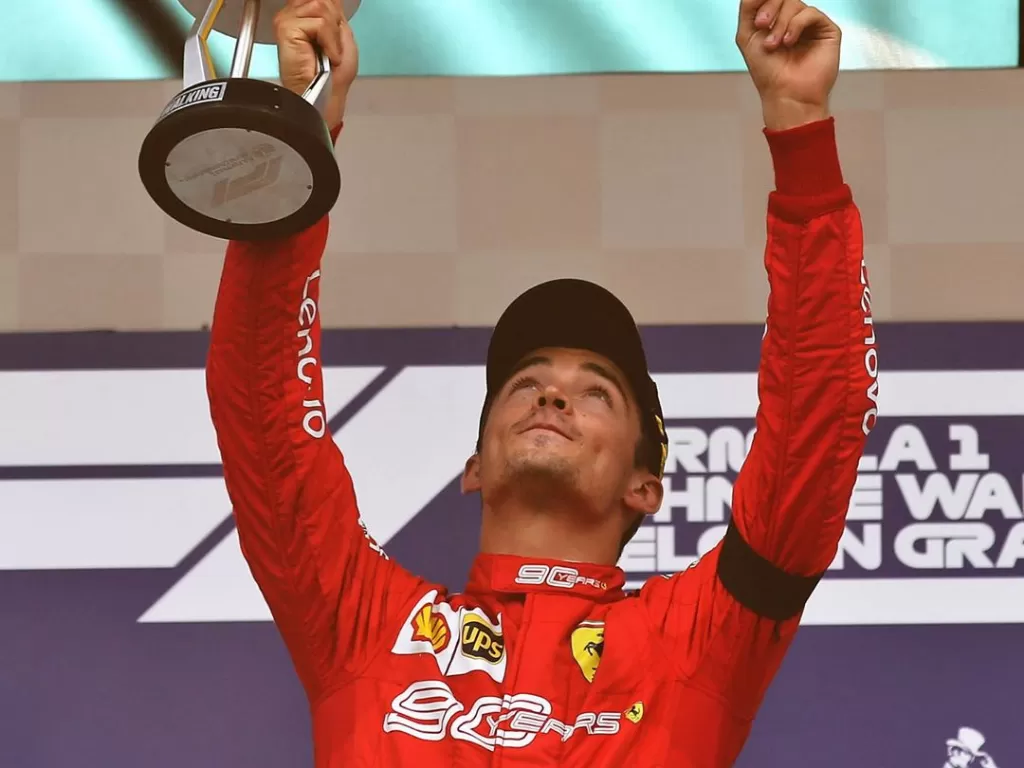 Charles Leclerc berhasil memperoleh kemenangan perdana di F1. (Instagram/@f1)