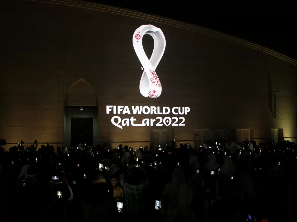 Logo Resmi Piala Dunia 2022. (Reuters/Naseem Zeitoun)