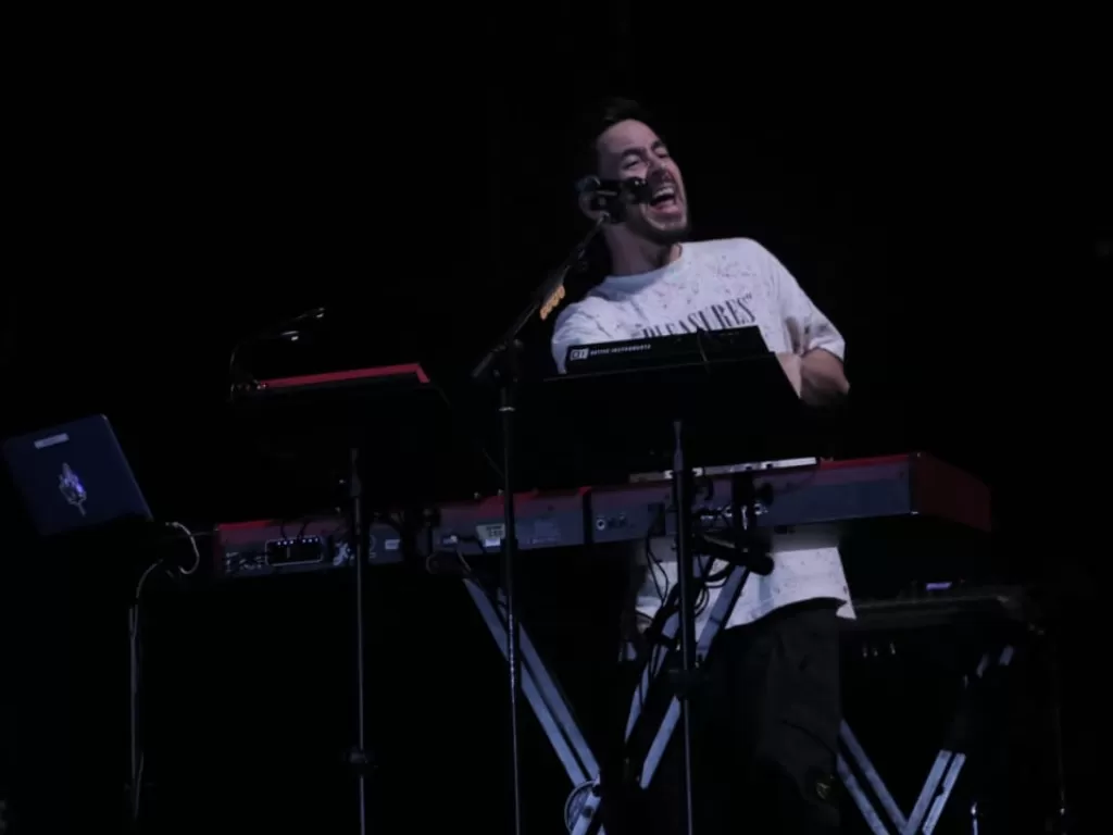 Mike Shinoda saat tampil di JIExpo, Kemayoran (Dok. Indozone/Agung)