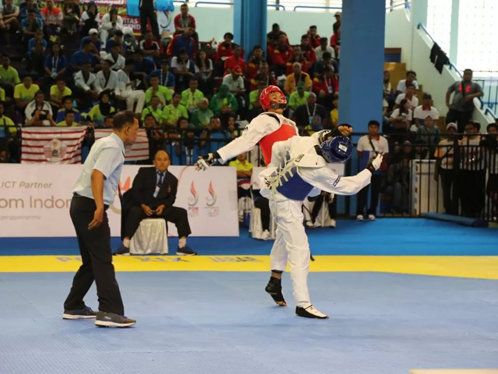Ilustrasi pertandingan Taekwondo. (PBTI)