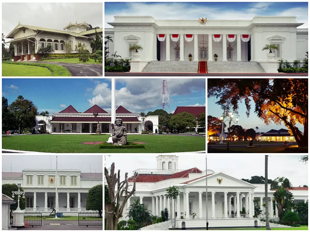 Mengenal enam Istana Kepresidenan yang ada di Indonesia. (Kolase/presidenri.go.id)