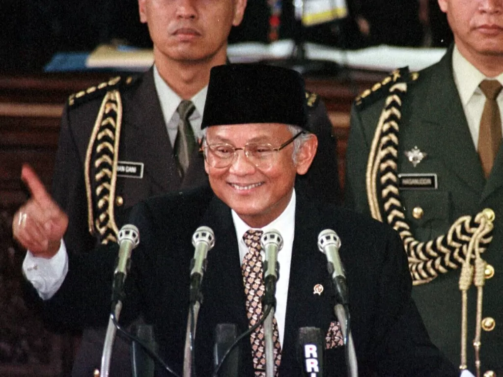 Almarhum Presiden Ketiga Republik Indonesia, BJ Habibie. (Antara/Audy MA)