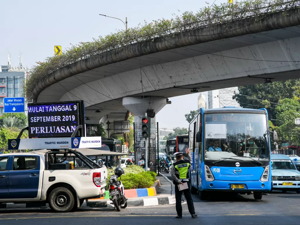 Ditlantas Polda Metro Jaya akan merekaya lalu lintas saat pemakaman BJ Habibie (Antara/Galih Pradipta).