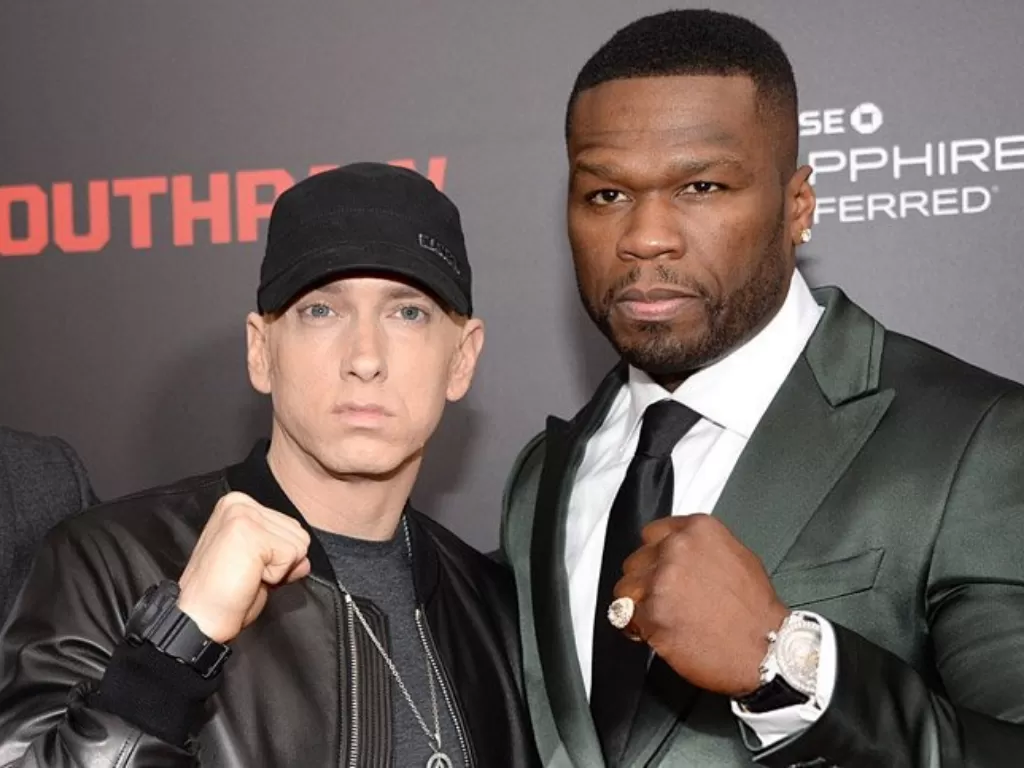 Eminem dan 50 Cent (Twitter @RapUp)