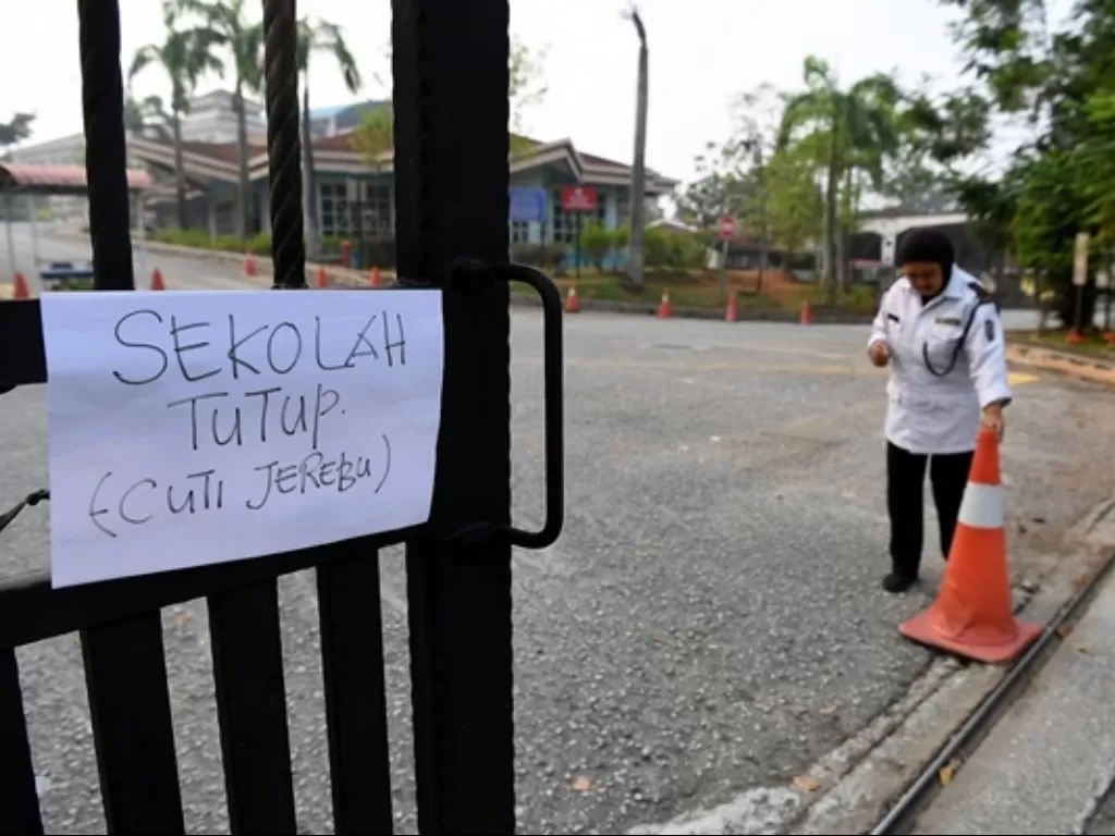 Salah satu sekolah di Malaysia yang ditutup karena kabut asap. (Bernama.com)