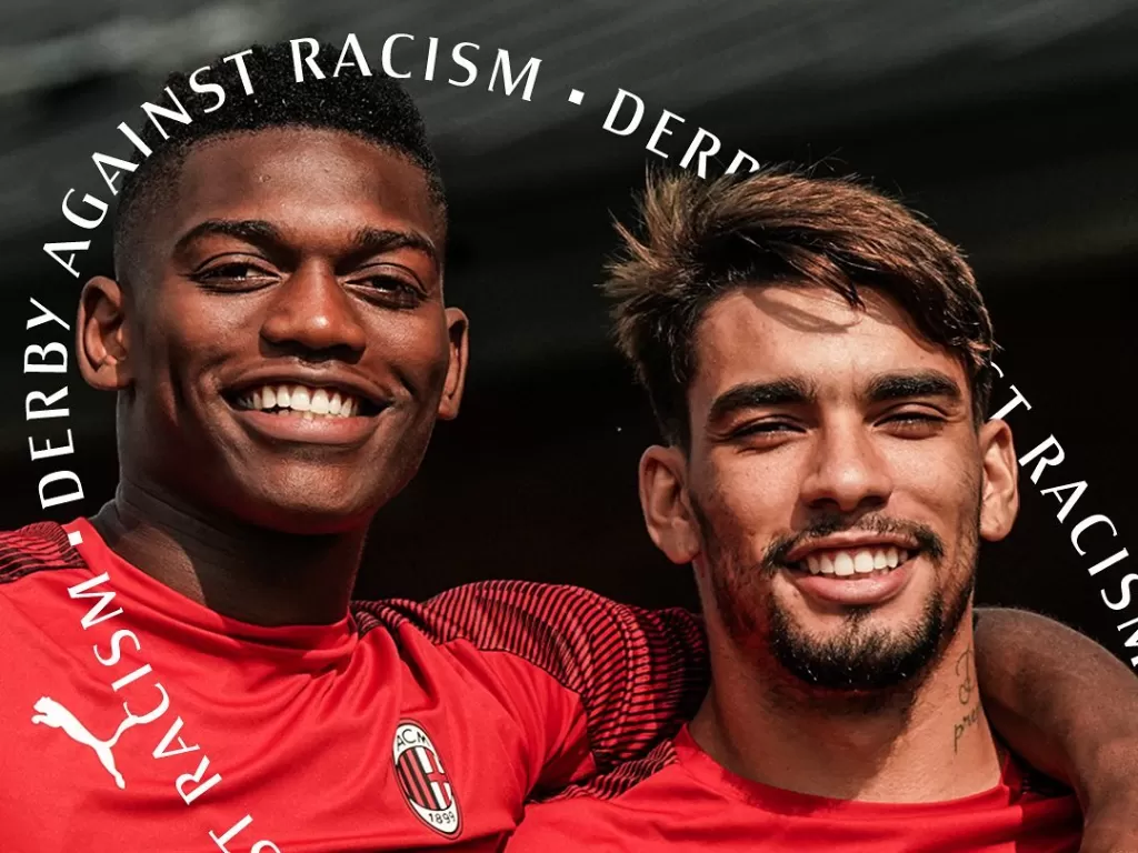 Kampanye derbi anti rasisme akan digaungkan AC MIlan sebelum kick off. (Instagram/@acmilan)