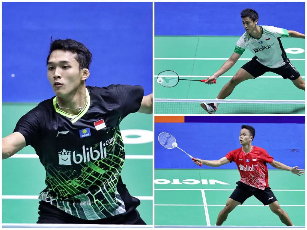 Tiga pebulutangkis Indonesia lolos ke babak kedua Korea Open 2019, Rabu (25/9). (Kolase/PBSI)