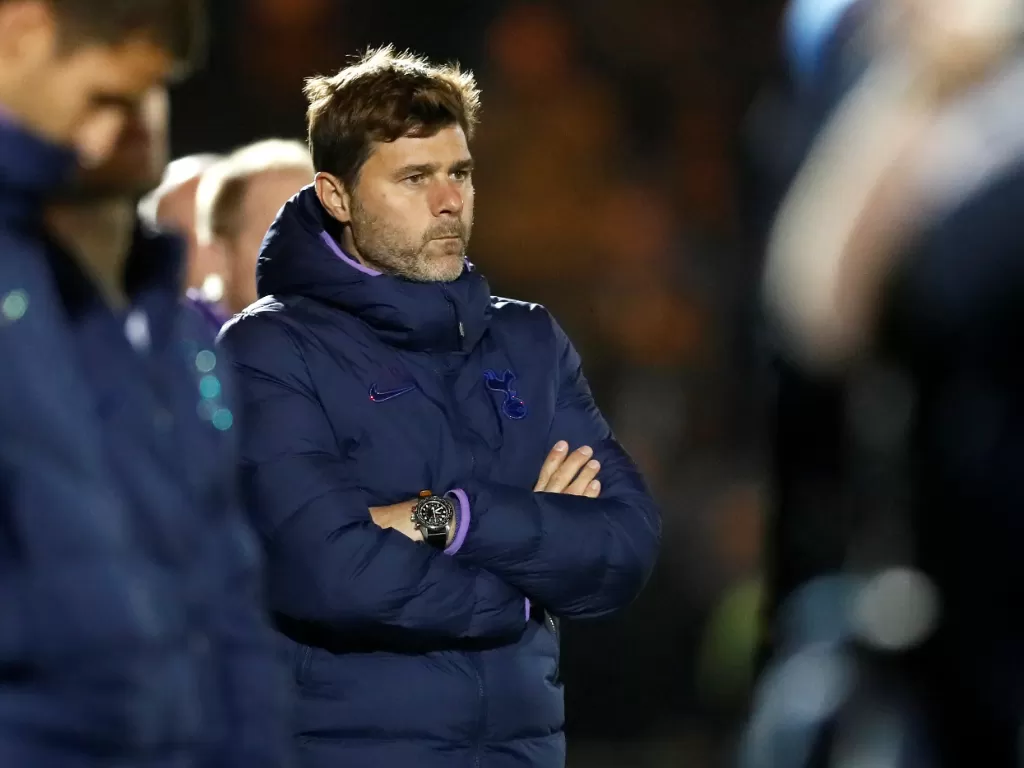 Manajer Tottenham Hotspur, Mauricio Pochettino, terancam didepak dari klub. (Reuters/David Klein)