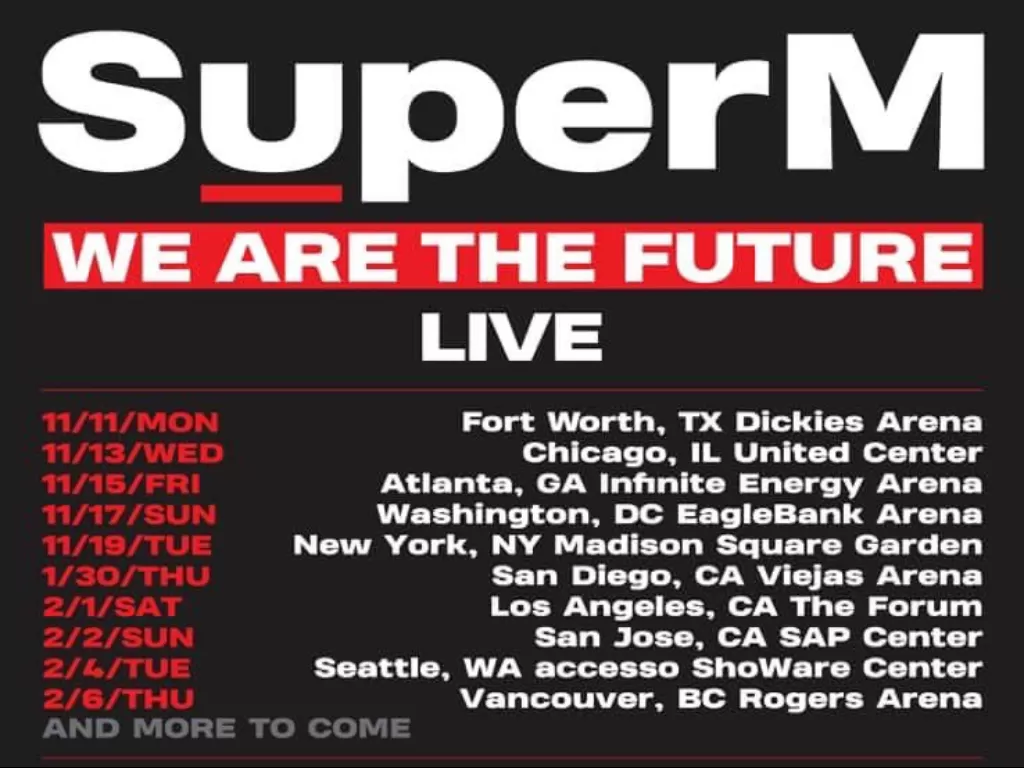 SuperM akan mengadakan konser (Twitter/SuperM) 