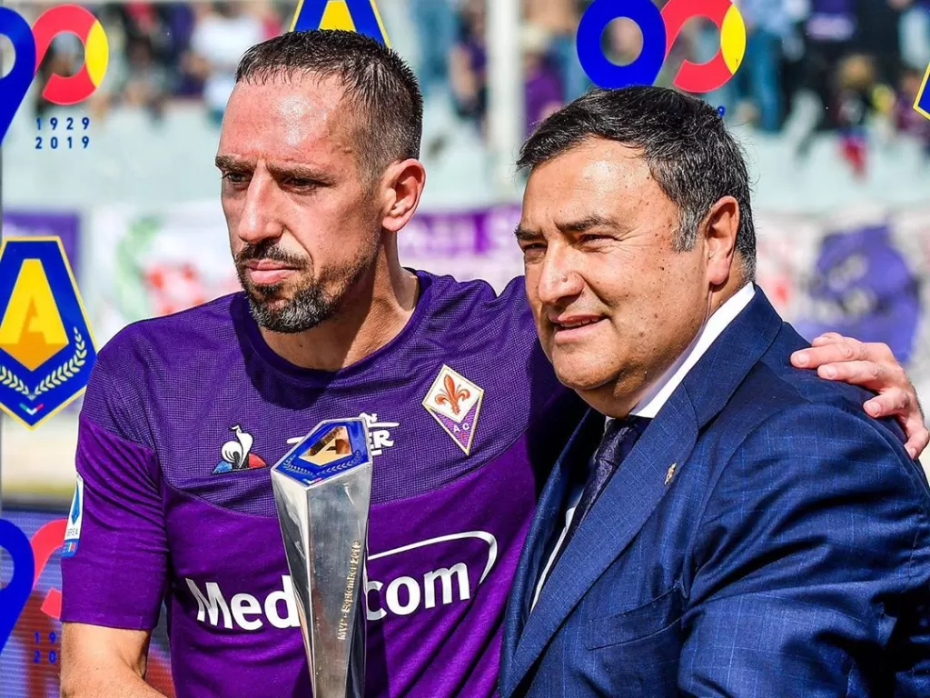 Franck Ribery (kiri) jadi pemain terbaik Serie A bulan September. (Instagram/@franckribery7)