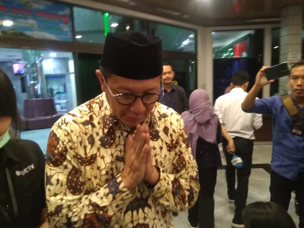 Menteri Agama Lukman Hakim Saifuddin mengajak seluruh masyarakat mendoakan kesembuhan Menkopolhukam Wiranto (Indozone/Sigit Nugroho).