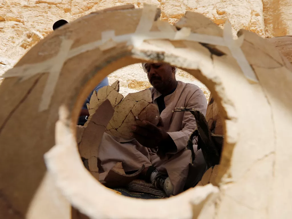 Arkeolog Mesir menemukan kawasan industri di Lembah Monyet. (Reuters/Mohamed Abd El Ghany)