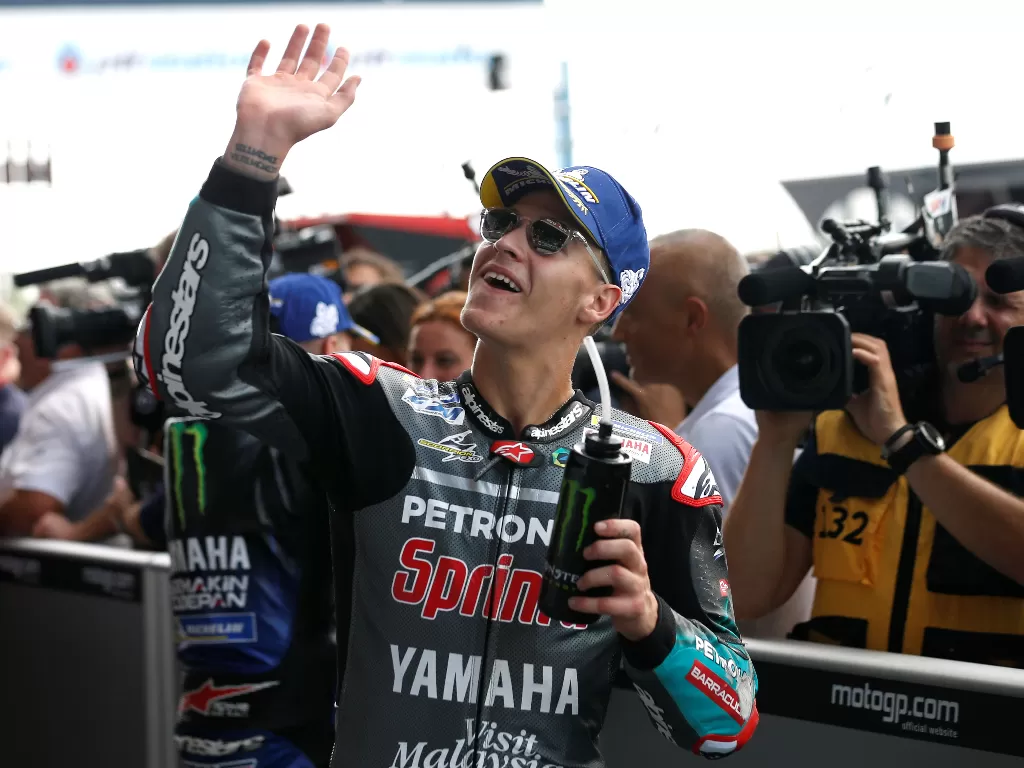 Pembalap Petronas Yamaha, Fabio Quartararo. (Reuters/Soe Zeya Tun)