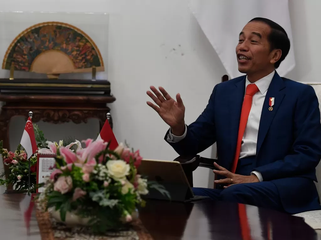 Presiden Joko Widodo mengatakan bakal memperkenalkan para menterinya Senin (21/10). (Antara/Puspa Perwitasari)