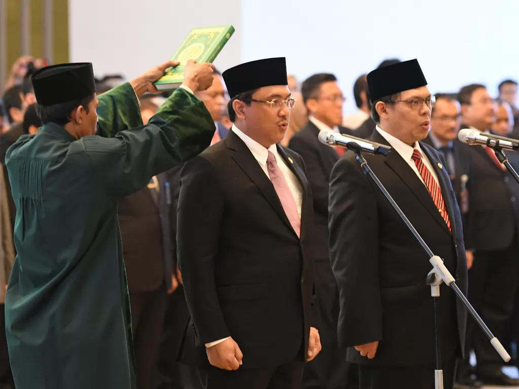 Ilustrasi pelantikan wakil menteri (Antara/M Risyal Hidayat).