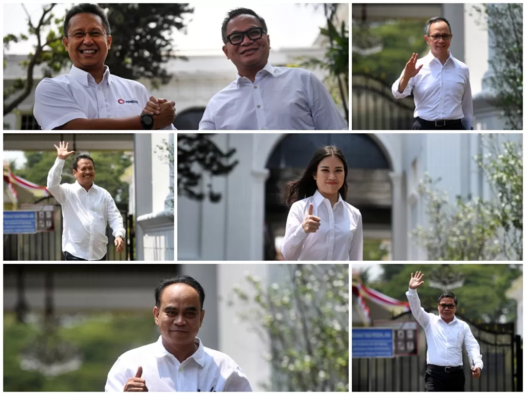 Ada 12 nama wakil menteri yang diumumkan dan dilantik Presiden Joko Widodo di Istana Negara, Jakarta, Jumat (25/10). (Kolase/Antara/Akbar Nugroho Gumay)
