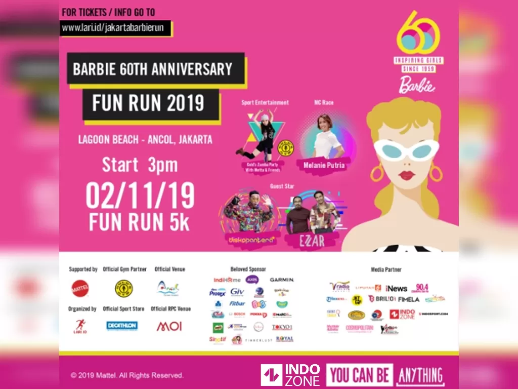 Jakarta Barbie Run 2019 (photo/Lari.id).