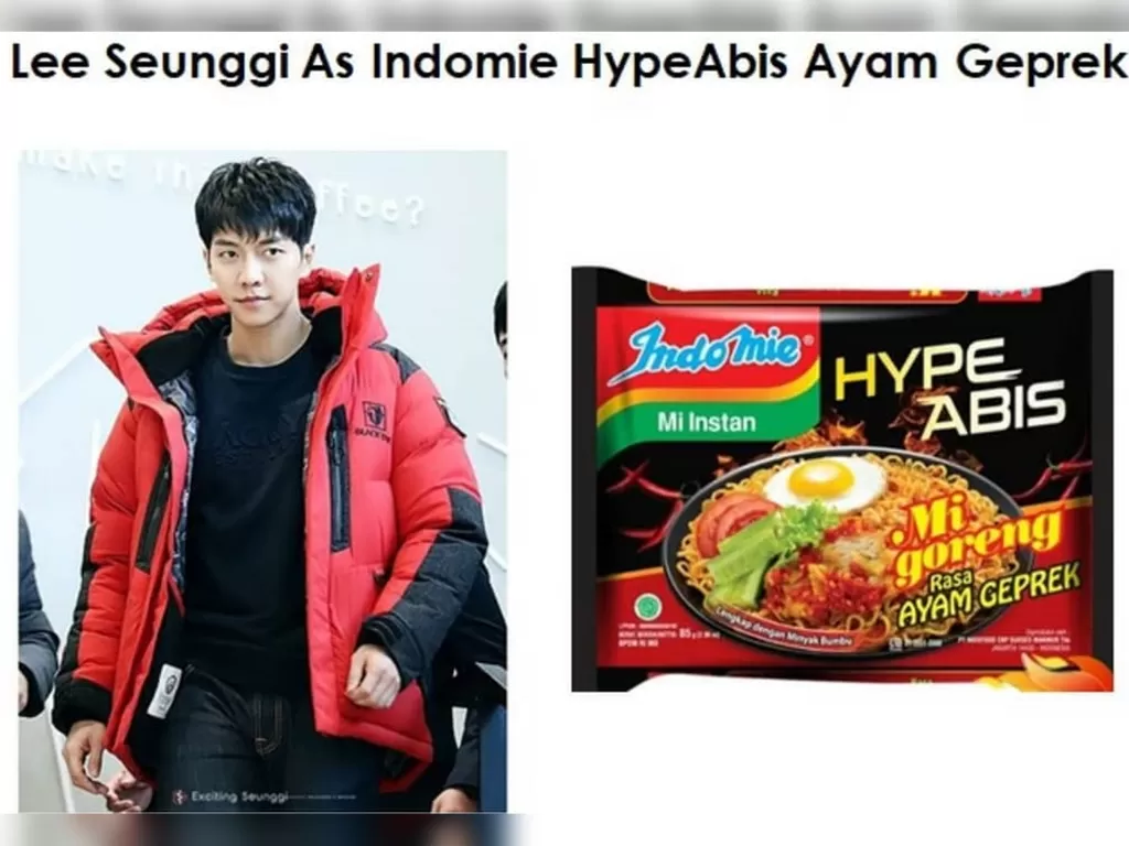 Lee Seunggi as HypeAbis Ayam Geprek (photo/Instagram/@panncafe)