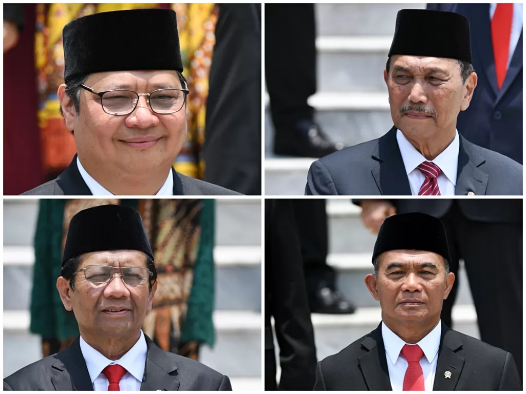 Menteri Koordinator Kabinet Indonesia Kerja. (Kolase/Antara/Wahyu Putro A)