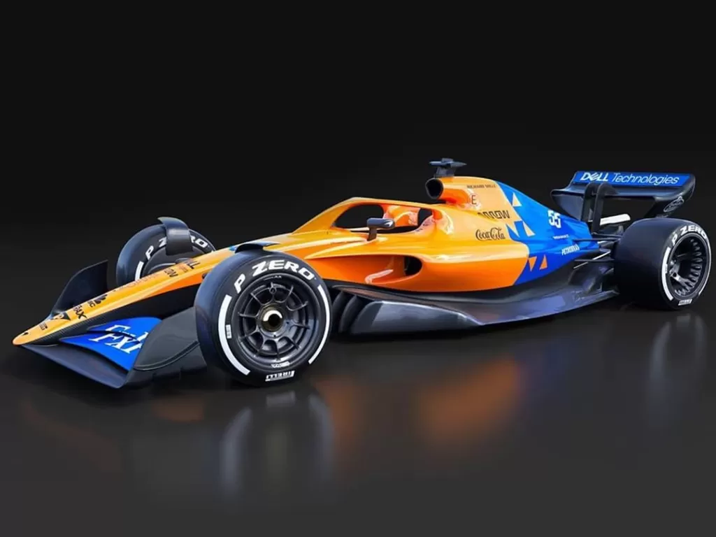 Salah satu konsep mobil F1 2021 milik McLaren. (Instagram/@f1)