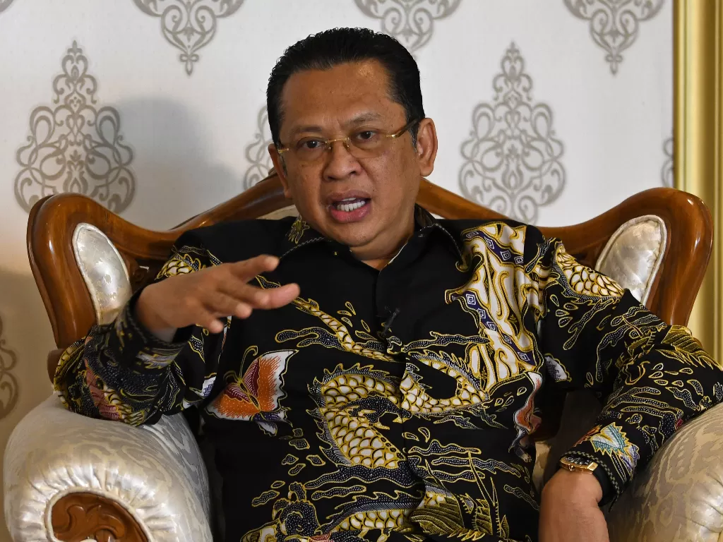Ketua Majelis Permusyawaratan Rakyat (MPR) Bambang Soesatyo. (Antara/Aditya Pradana Putra)
