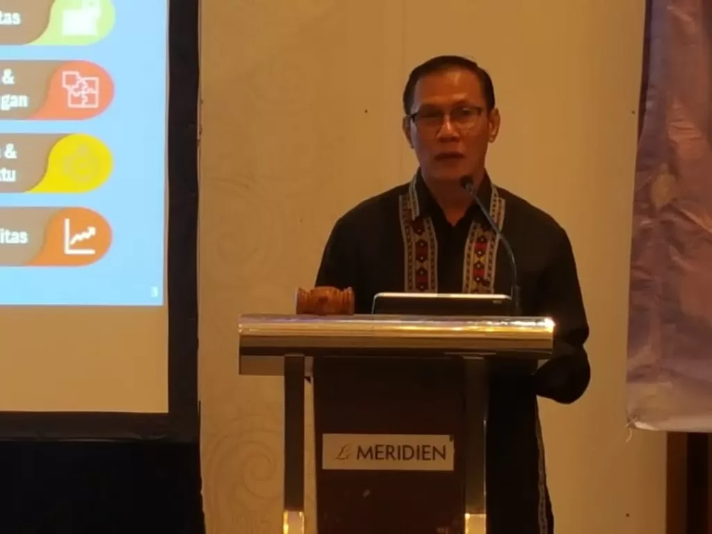 Kepala BPS, Suhariyanto dalam acara Workshop Peningkatan Wawasan Statistik Kepada Media di Hotel Le Meridien, Jakarta, Kamis (7/11). (Dok. Indozone/Sigit Nugroho)