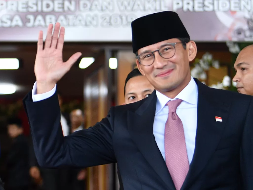 Mantan Calon Wakil Presiden Republik Indonesia Sandiaga Uno. (Antara/Sigid Kurniawan)