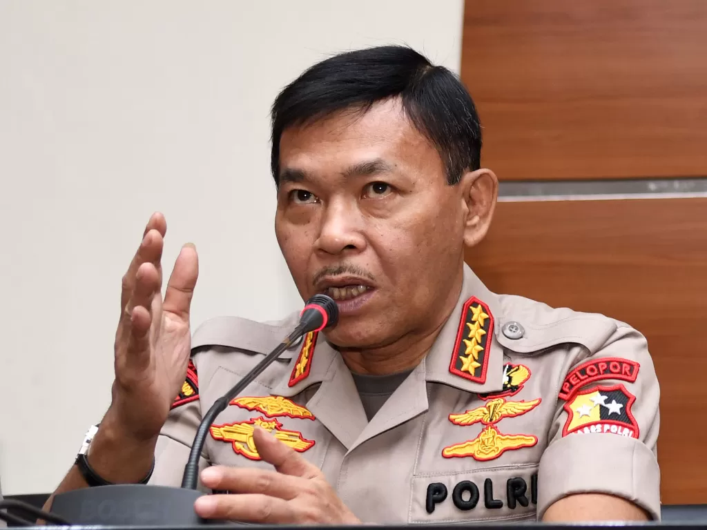 Kapolri Jenderal Idham Azis memaparkan lanjutan kasus Novel Baswedan di DPR (Antara/Aditya Pradana Putra).