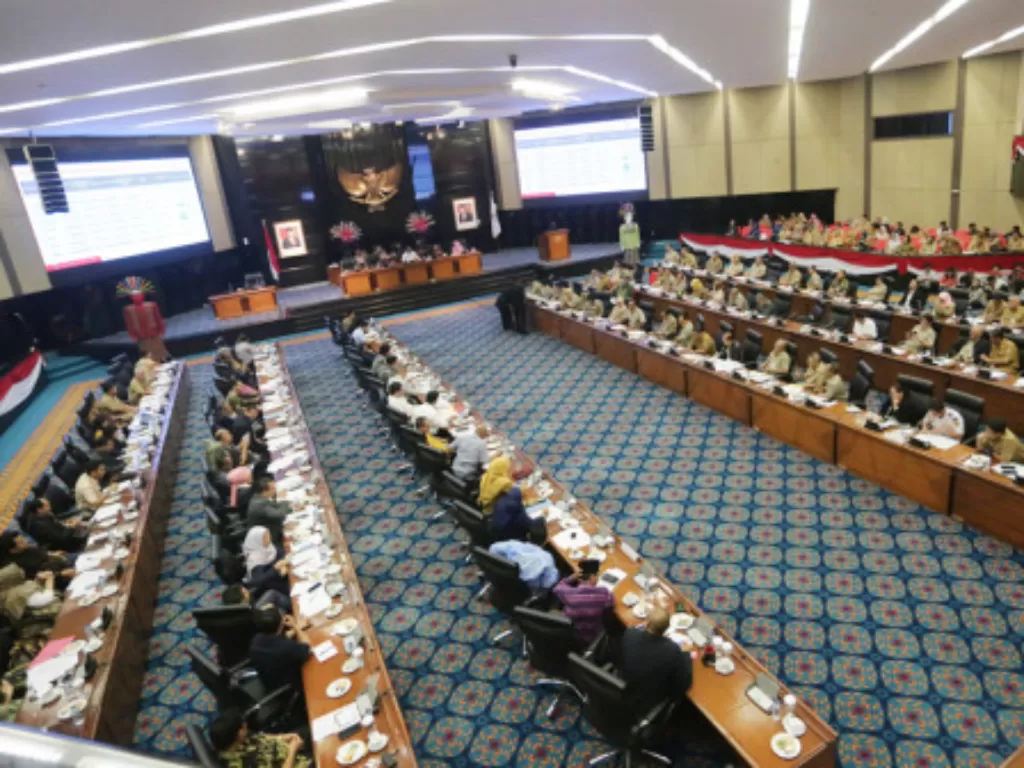 Suasana rapat Banggar antara DPRD DKI dengan Pemprov DKI Jakarta soal penerimaan pajak 2020 (Beritajakarta/Mochamad Tresna Suheryanto).