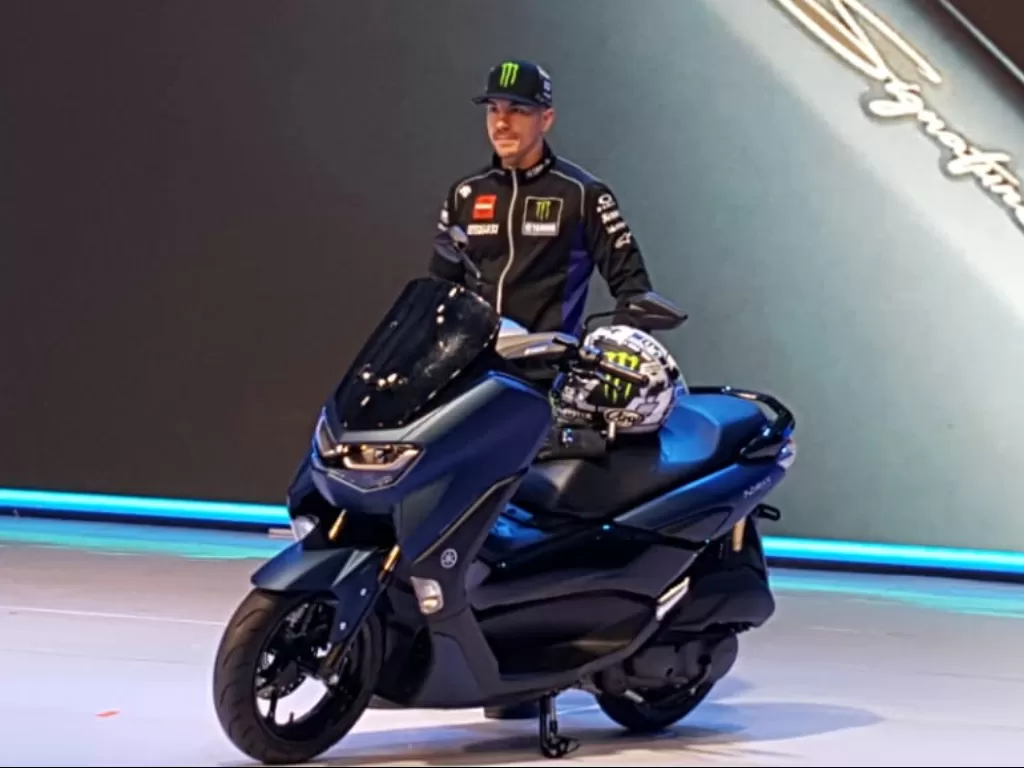 Yamaha All New Nmax 155 dan pembalap MotoGP Maverick Vinales. (Indozone/Sigit Nugroho)