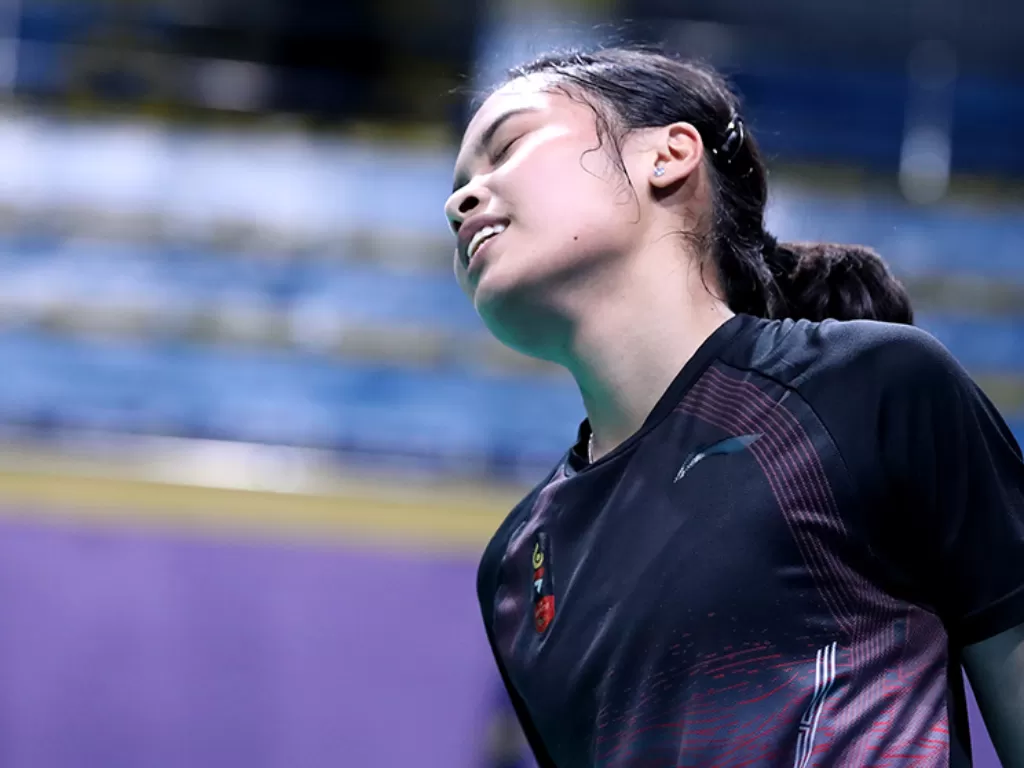 Tunggal putri Indonesia, Gregoria Mariska Tunjung, gagal menyumbang poin pada final bulutangkis SEA Games 2019, Selasa (3/12). (badmintonindonesia.org)