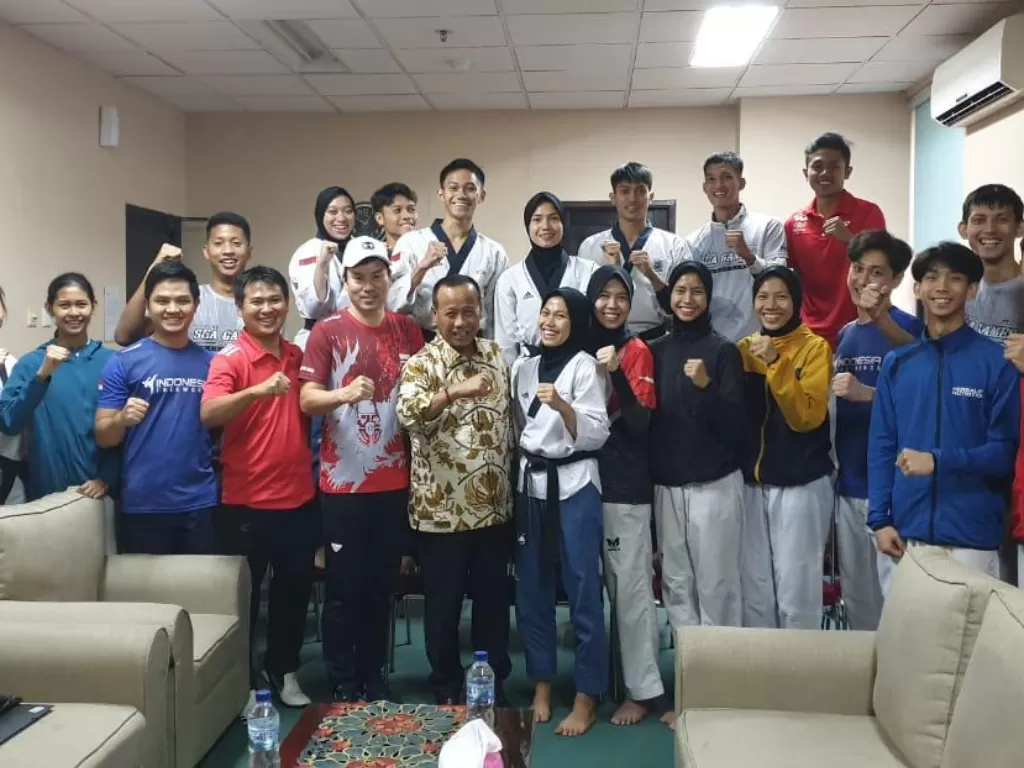 Kontingen Taekwondoin Indonesia di SEA Games 2019. (PBTI)