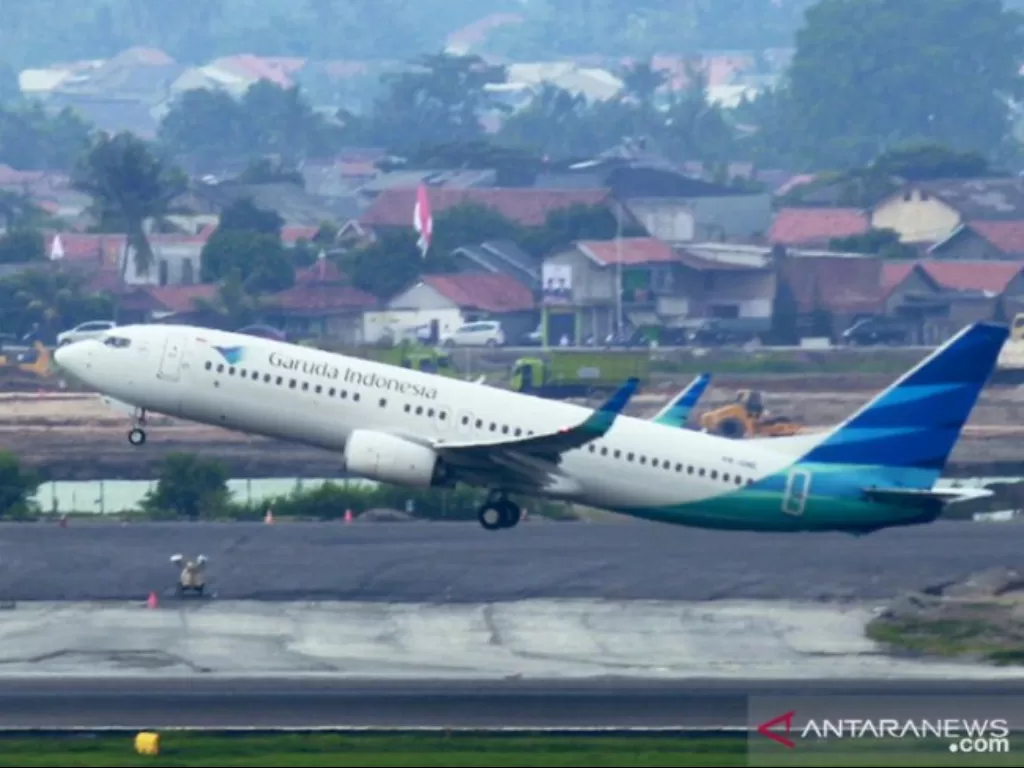 Ilustrasi pesawat Garuda Indonesia (Antara)
