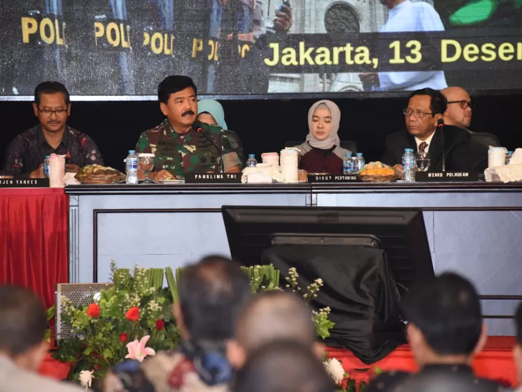 Rakor Lintas Sektoral Bidang Operasional Tahun 2019 dalam Rangka Persiapan Operasi Lilin 2019. (Puspen TNI)
