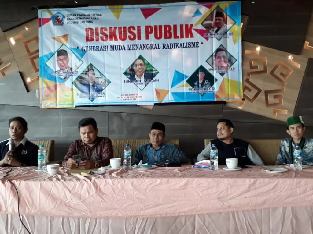 Para pembicara dalam diskusi yang digelar DPD Mapancas Provinsi Lampung. (DPD Mapancas Provinsi Lampung)