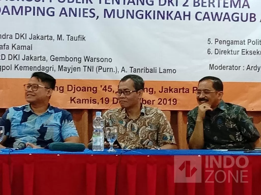 Ketua Bidang Pemenangan DPW PKS Agung Setiarso (tengah). (Indozone/Nani Suherni)
