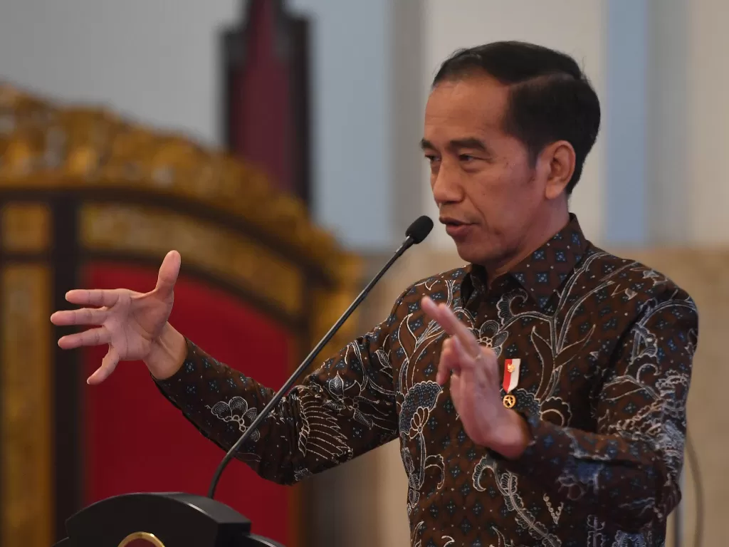 Presiden Joko Widodo (Jokowi) menganggap kasus Jiwasraya sudah ada sejak era pemerintahan SBY. Demokrat pun buka suara (Antara/Akbar Nugroho Gumay).