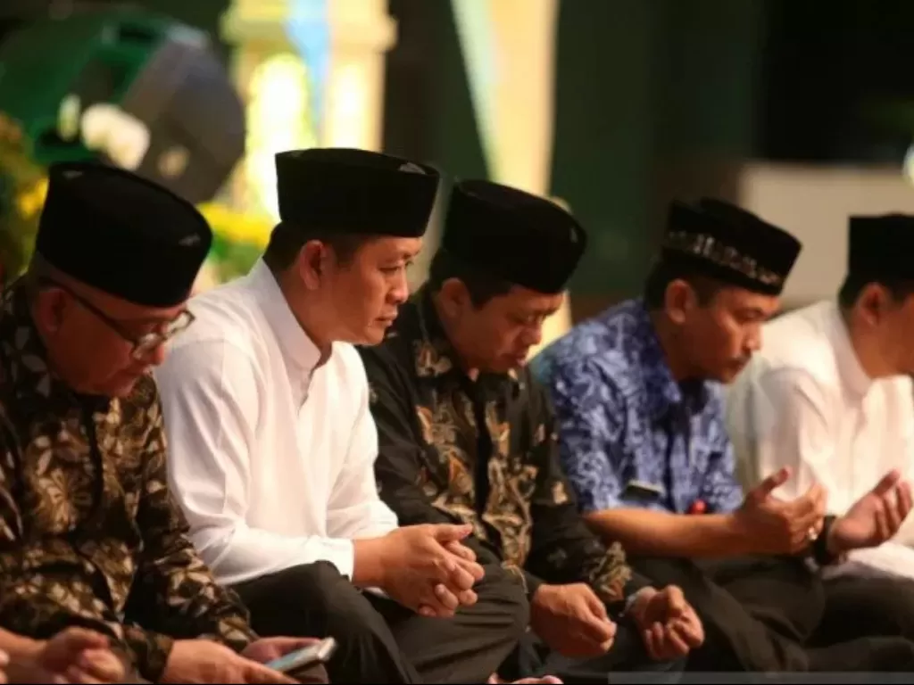 Suasana kegiatan dzikir bersama di Masjid Al-Ukhuwah, Jalan Wastukancana, Kota Bandung. (photo/ANTARA/HO-Humas Bandung)