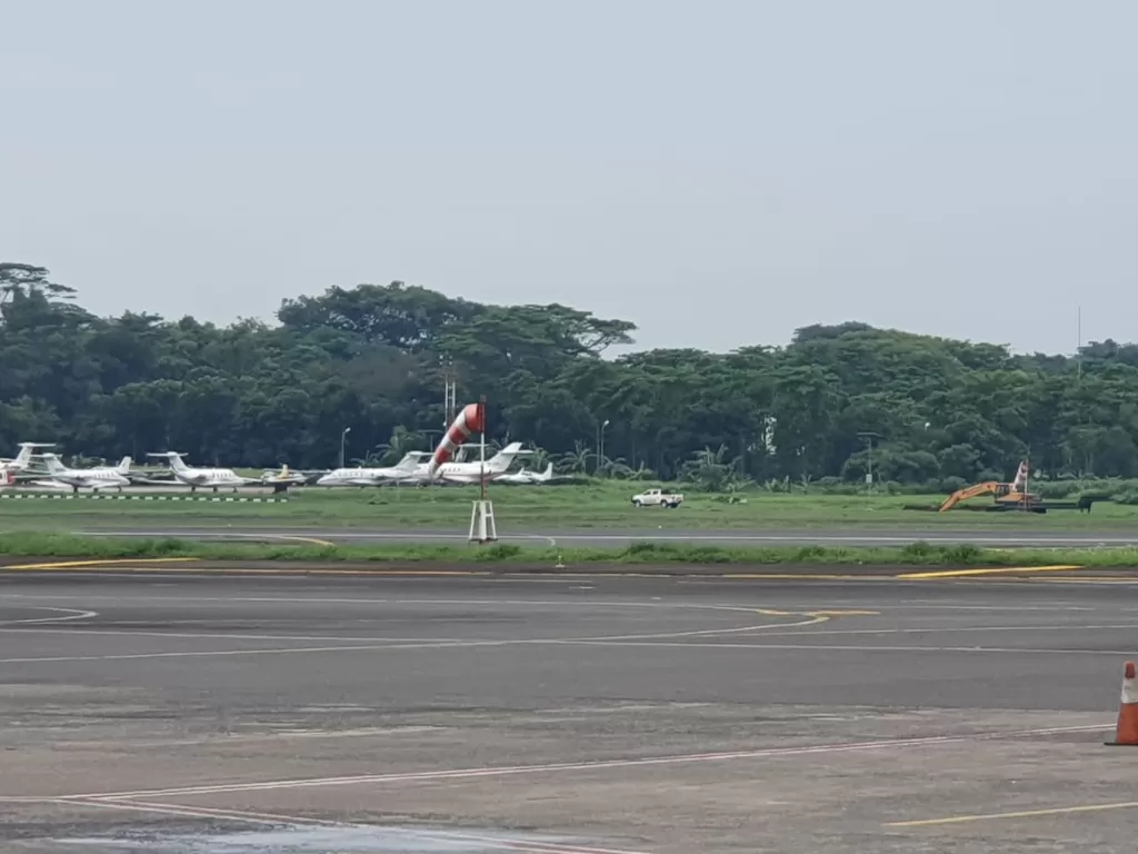 Kondisi Bandara Halim setelah dilanda banjir, Rabu (1/1/2020) sore.(PT Angkasa Pura II).