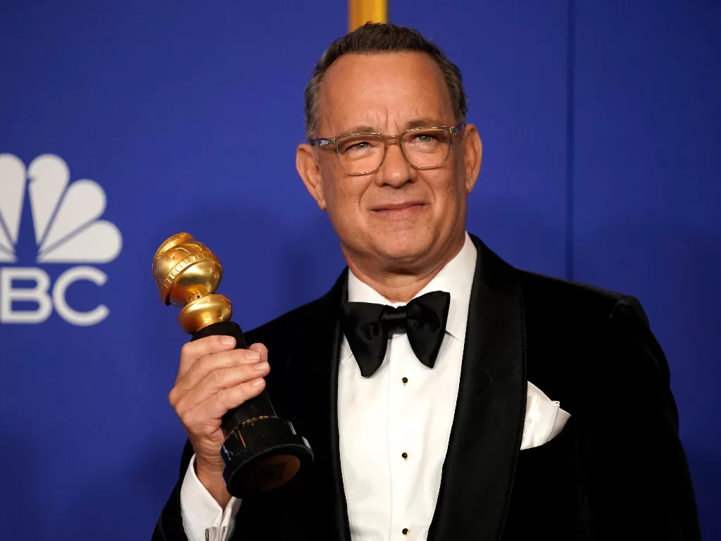 Tom Hanks raih Penghargaan seumur hidup di Golden Globse Awards 2020 (REUTERS/Mike Blake)