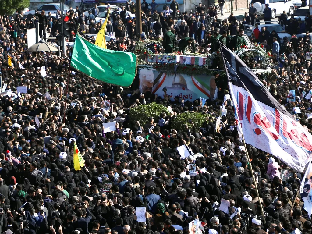 Pemakaman Qassem Soleimani (Hossein Mersadi/Fars news agency/WANA (West Asia News Agency via REUTERS).