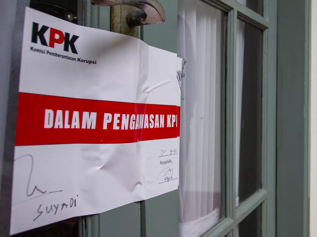 Ruang kerja Komisioner KPU Wahyu Setiawan yang disegel KPK di Jakarta, Kamis (9/1/2020). (ANTARA FOTO/Dhemas Reviyanto)